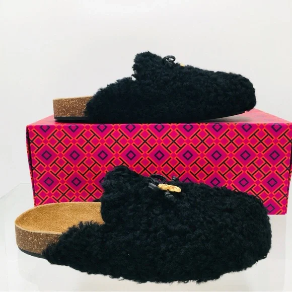 Tory Burch Charm Mammouth Mule Shearling / Nappa Leather Women’s Size 6.5 M